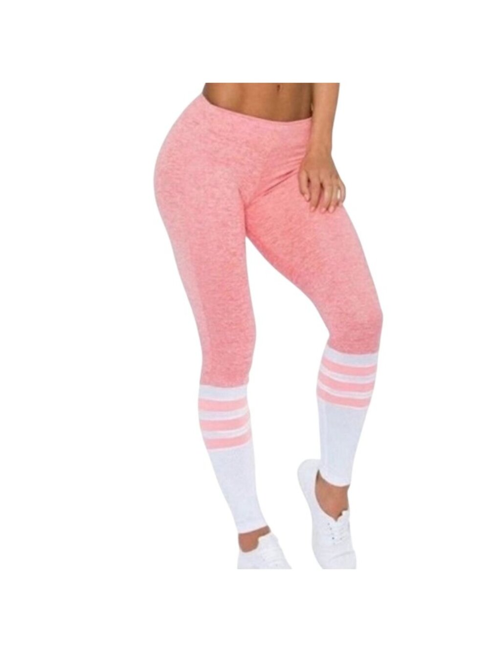 Bombshell Sportswear High Waisted Heather Peach Sock Leggings Size XS